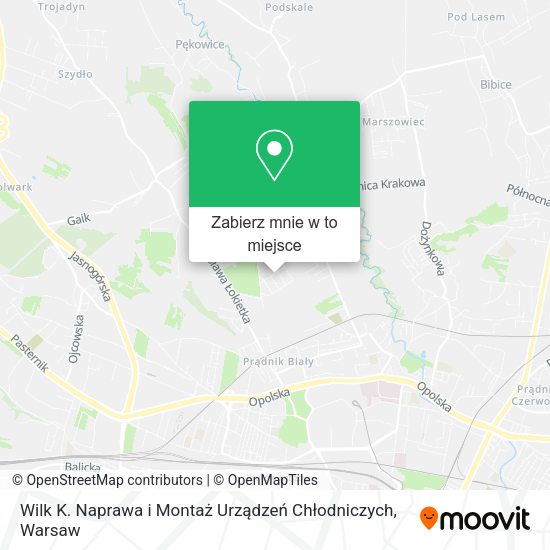 Mapa Wilk K. Naprawa i Montaż Urządzeń Chłodniczych