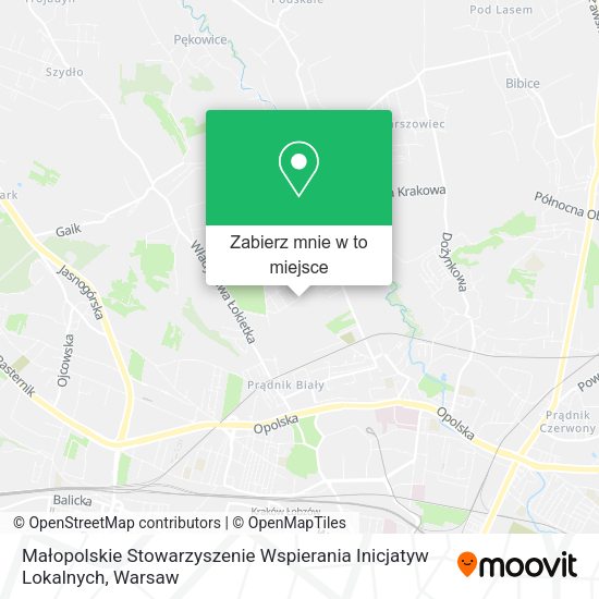 Mapa Małopolskie Stowarzyszenie Wspierania Inicjatyw Lokalnych