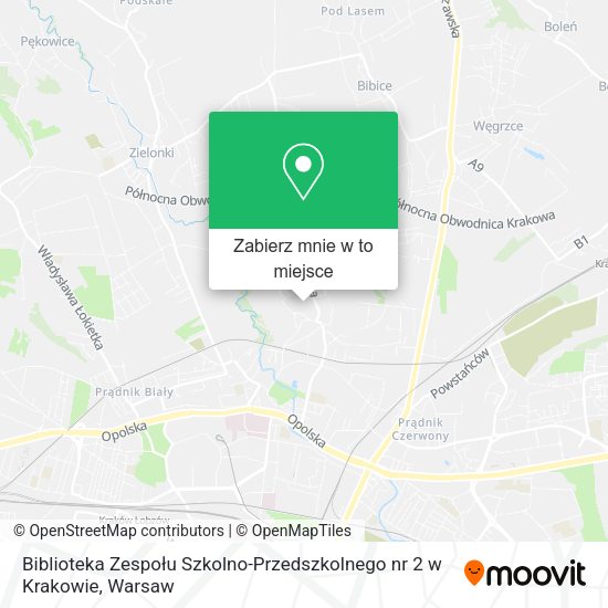 Mapa Biblioteka Zespołu Szkolno-Przedszkolnego nr 2 w Krakowie