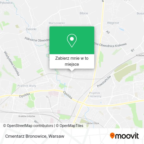 Mapa Cmentarz Bronowice