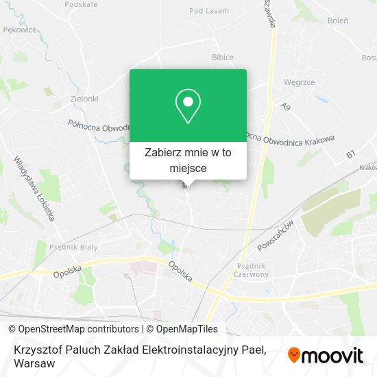 Mapa Krzysztof Paluch Zakład Elektroinstalacyjny Pael