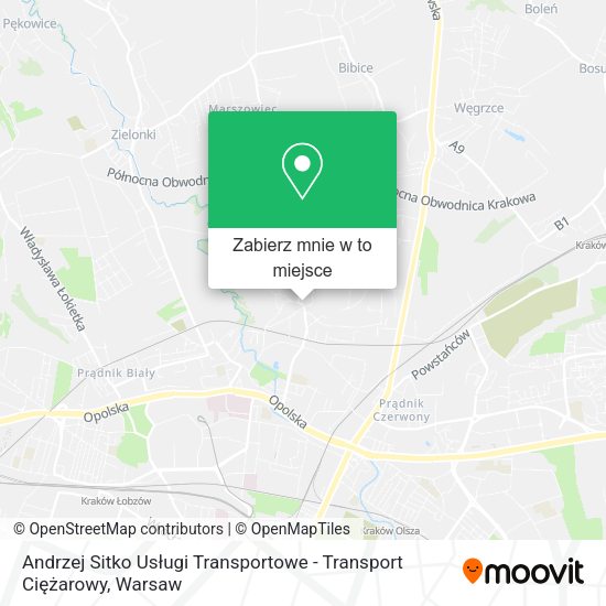 Mapa Andrzej Sitko Usługi Transportowe - Transport Ciężarowy