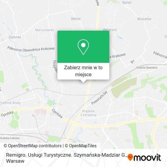 Mapa Remigro. Usługi Turystyczne. Szymańska-Madziar G.