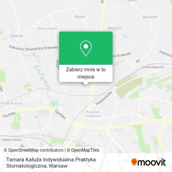 Mapa Tamara Kałuża Indywidualna Praktyka Stomatologiczna