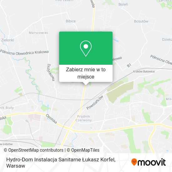 Mapa Hydro-Dom Instalacja Sanitarne Łukasz Korfel