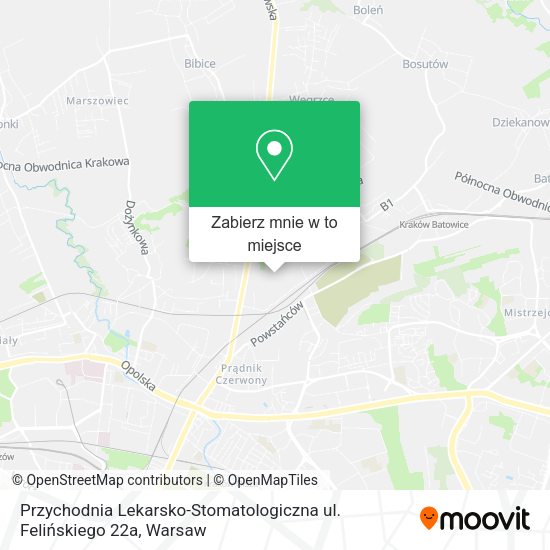 Mapa Przychodnia Lekarsko-Stomatologiczna ul. Felińskiego 22a