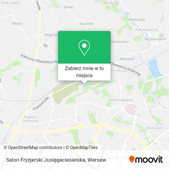 Mapa Salon Fryzjerski Jusięgaciesielska