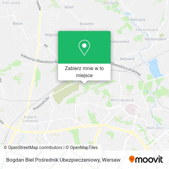 Mapa Bogdan Biel Pośrednik Ubezpieczeniowy