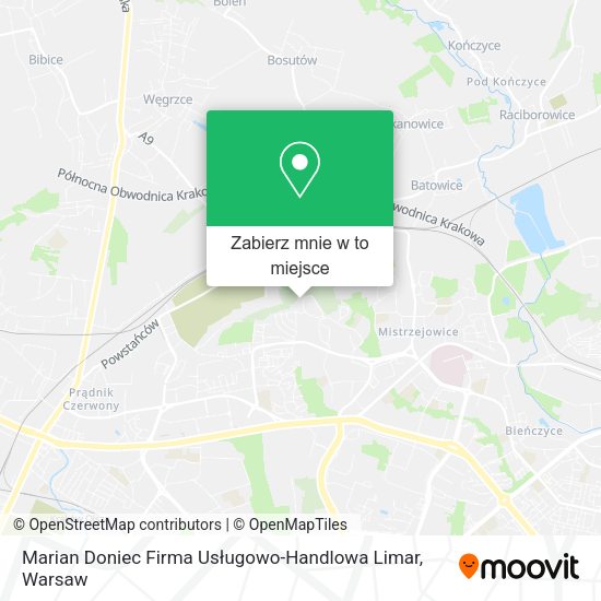 Mapa Marian Doniec Firma Usługowo-Handlowa Limar