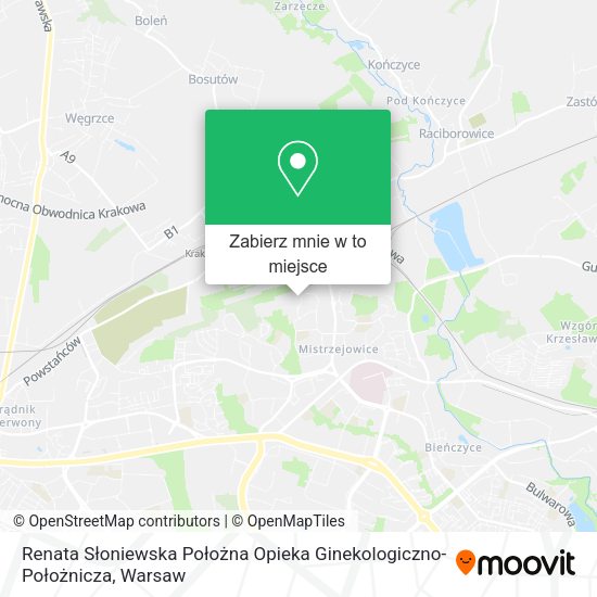 Mapa Renata Słoniewska Położna Opieka Ginekologiczno-Położnicza