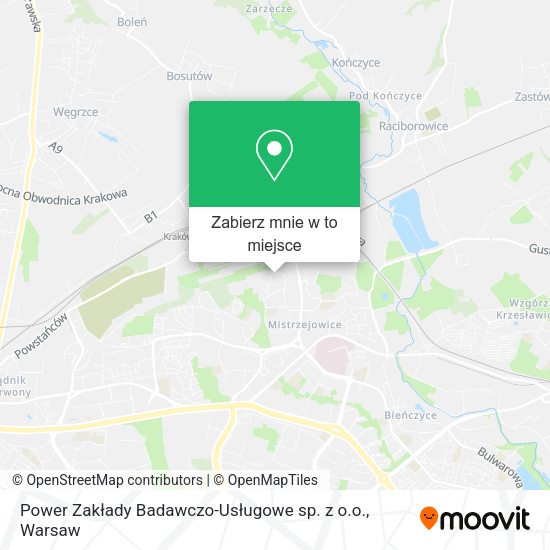 Mapa Power Zakłady Badawczo-Usługowe sp. z o.o.