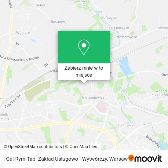 Mapa Gal-Rym-Tap. Zakład Usługowo - Wytwórczy