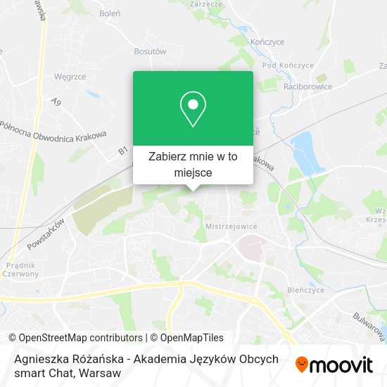 Mapa Agnieszka Różańska - Akademia Języków Obcych smart Chat