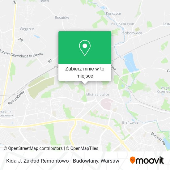 Mapa Kida J. Zakład Remontowo - Budowlany