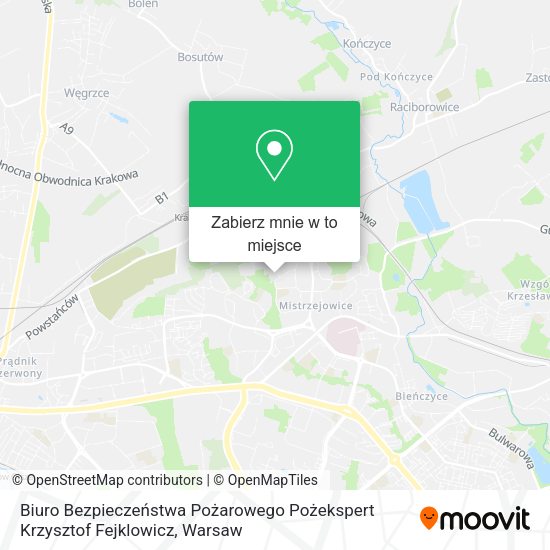 Mapa Biuro Bezpieczeństwa Pożarowego Pożekspert Krzysztof Fejklowicz