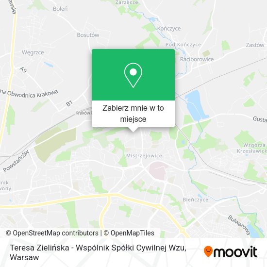 Mapa Teresa Zielińska - Wspólnik Spółki Cywilnej Wzu