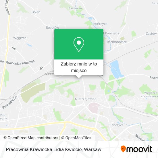 Mapa Pracownia Krawiecka Lidia Kwiecie