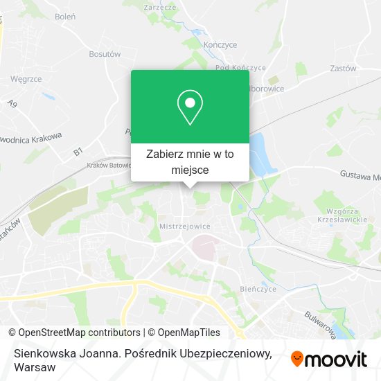 Mapa Sienkowska Joanna. Pośrednik Ubezpieczeniowy