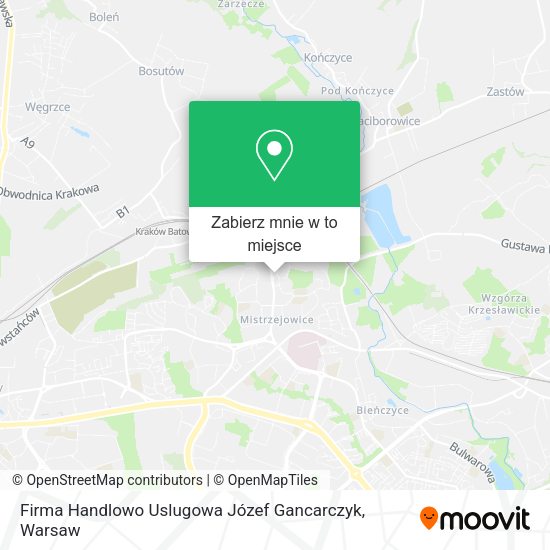 Mapa Firma Handlowo Uslugowa Józef Gancarczyk