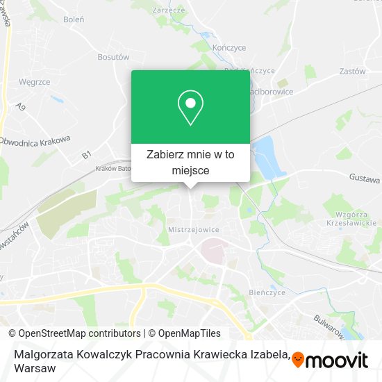 Mapa Malgorzata Kowalczyk Pracownia Krawiecka Izabela