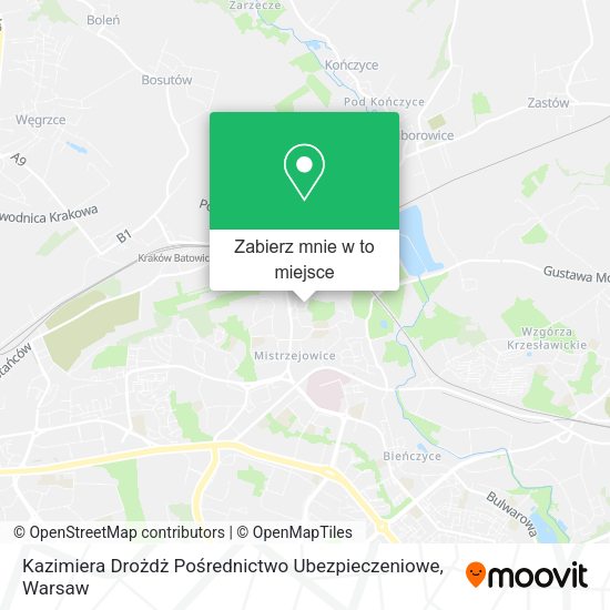 Mapa Kazimiera Drożdż Pośrednictwo Ubezpieczeniowe