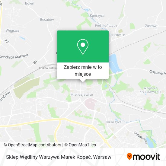 Mapa Sklep Wędliny Warzywa Marek Kopeć