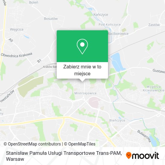 Mapa Stanisław Pamuła Usługi Transportowe Trans-PAM