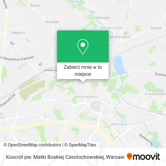 Mapa Kosciół pw. Matki Boskiej Czestochowskiej