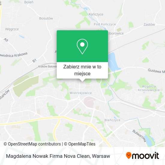 Mapa Magdalena Nowak Firma Nova Clean