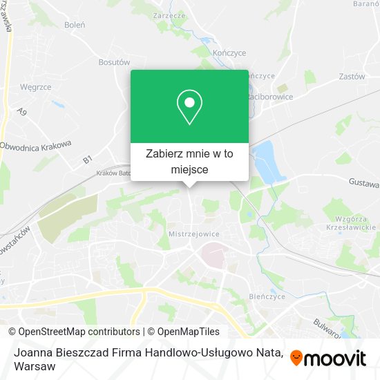 Mapa Joanna Bieszczad Firma Handlowo-Usługowo Nata