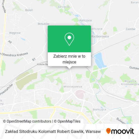 Mapa Zakład Sitodruku Kolomatt Robert Gawlik