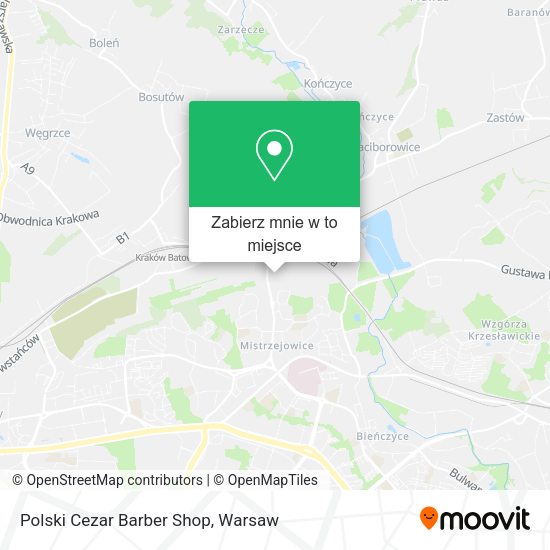 Mapa Polski Cezar Barber Shop