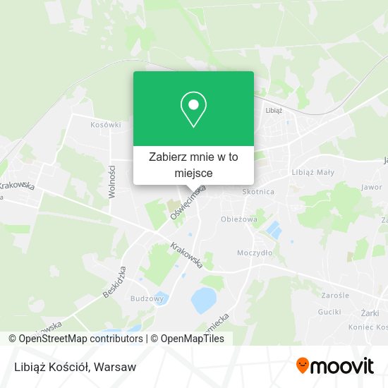 Mapa Libiąż Kościół