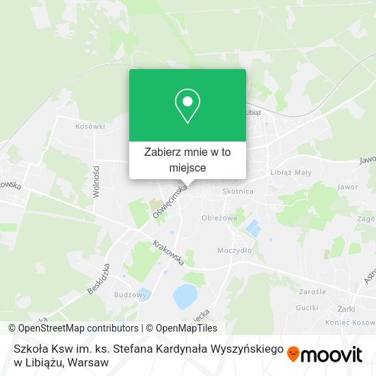 Mapa Szkoła Ksw im. ks. Stefana Kardynała Wyszyńskiego w Libiążu