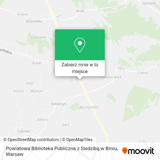 Mapa Powiatowa Biblioteka Publiczna z Siedzibą w Brniu