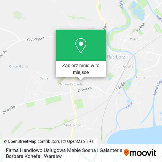 Mapa Firma Handlowo Usługowa Meble Sosna i Galanteria Barbara Konefał