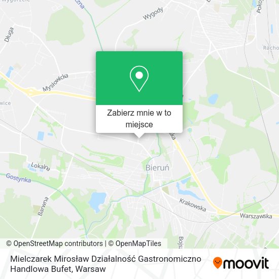 Mapa Mielczarek Mirosław Działalność Gastronomiczno Handlowa Bufet