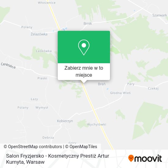 Mapa Salon Fryzjersko - Kosmetyczny Prestiż Artur Kurnyta