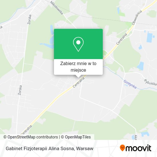 Mapa Gabinet Fizjoterapii Alina Sosna