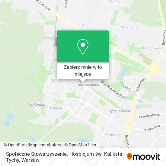 Mapa Społeczne Stowarzyszenie. Hospicjum św. Kaliksta i Tychy