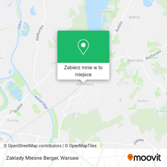 Mapa Zaklady Miesne Berger