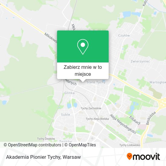 Mapa Akademia Pionier Tychy