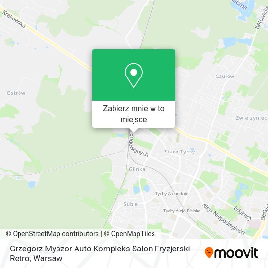 Mapa Grzegorz Myszor Auto Kompleks Salon Fryzjerski Retro