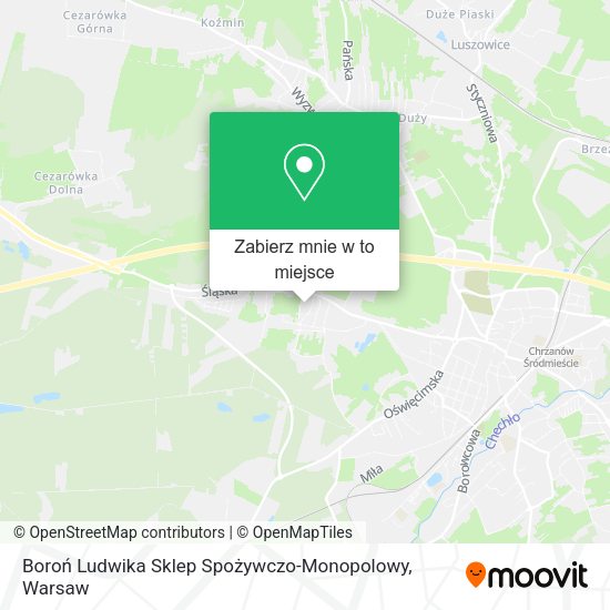 Mapa Boroń Ludwika Sklep Spożywczo-Monopolowy