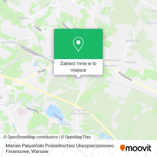 Mapa Marian Palusiński Pośrednictwo Ubezpieczeniowo Finansowe