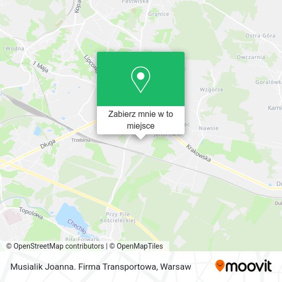 Mapa Musialik Joanna. Firma Transportowa