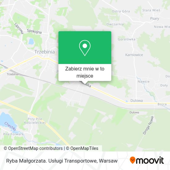 Mapa Ryba Małgorzata. Usługi Transportowe