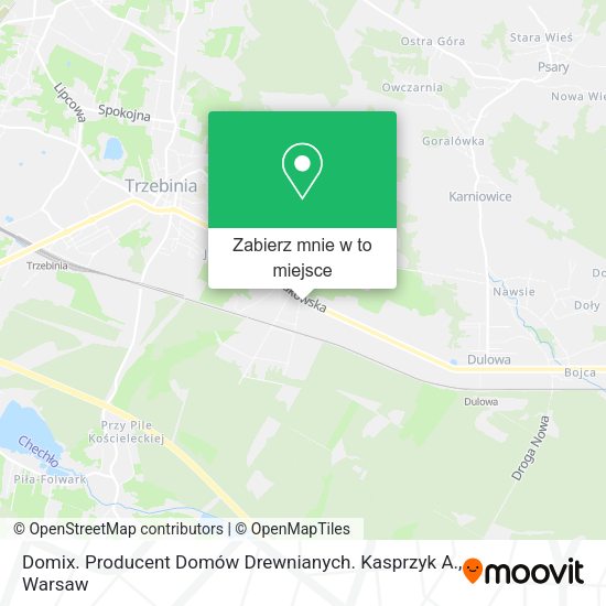 Mapa Domix. Producent Domów Drewnianych. Kasprzyk A.