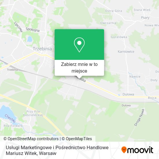 Mapa Usługi Marketingowe i Pośrednictwo Handlowe Mariusz Witek