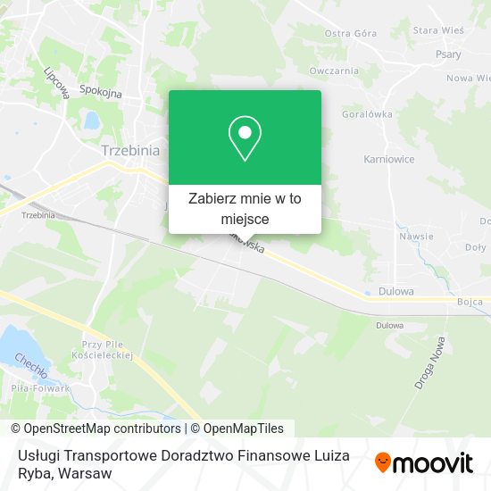 Mapa Usługi Transportowe Doradztwo Finansowe Luiza Ryba